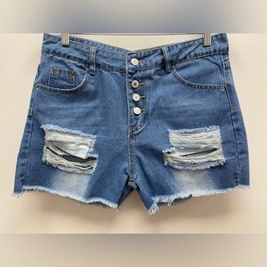 4 for $25 👖 Distressed Denim Button Fly Shorts 👖 - Large